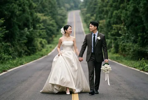 제주 숲길 도로 워킹