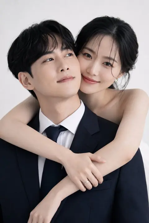 화이트 스튜디오 백허그 클로즈업